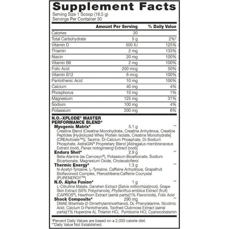 Suplemento En Polvo Bsn Oxid'o Pre Entrenamiento De N.o.-xplode Sabor