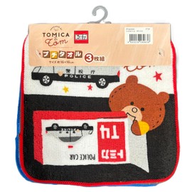 Hayashi PP443900 Mini Towels, Set of 3 Patterns, Approx. 6.3 x 6.3 inches (16 x 16 cm), Tumu Patomica Box