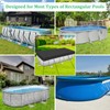 RICHIE 12-20FT Rectangular Pool Cover, Oval Solar Pool Cover for