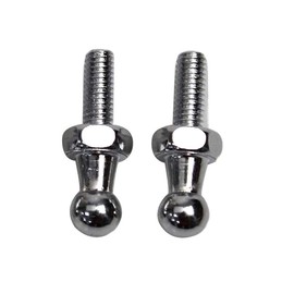 KUNSYOUKIM M8 Male Thread M8 Ball Screw Gas Damper End Fitting Metal Fitting Gas Spring Ball Joint Steel Pilo Ball for Gas Spring Gas Damper Connector (M8 2 Pcs, Silver)