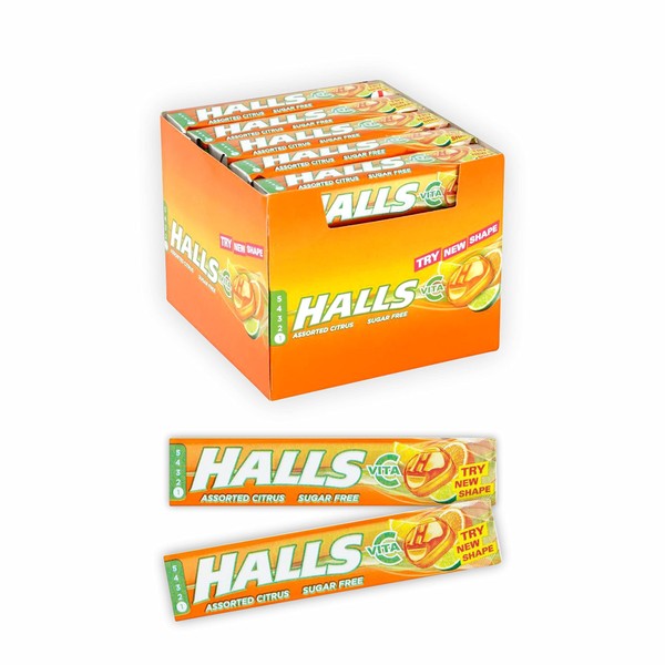 A2Z STORE Halls Suger Free Assorted Citrus Flavour 32g Pack of 20