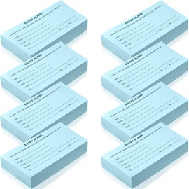 Kosiz 2000 Raffle Ticket Sheet 5.24"x 2.76" Blank Entry Form for Contest 8 Pad Enter to Win Raffle Ticket with Name Phone Email Address for Christmas Event Lotteries Prize Game Ballots(Light Blue)