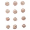 12Pcs Crystal Brooches Set - Small Size Flower Design (Rose