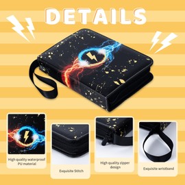 Scrapbook for Cards, 9 Compartments, Large Cards, Portable, Waterproof Trading Card Album