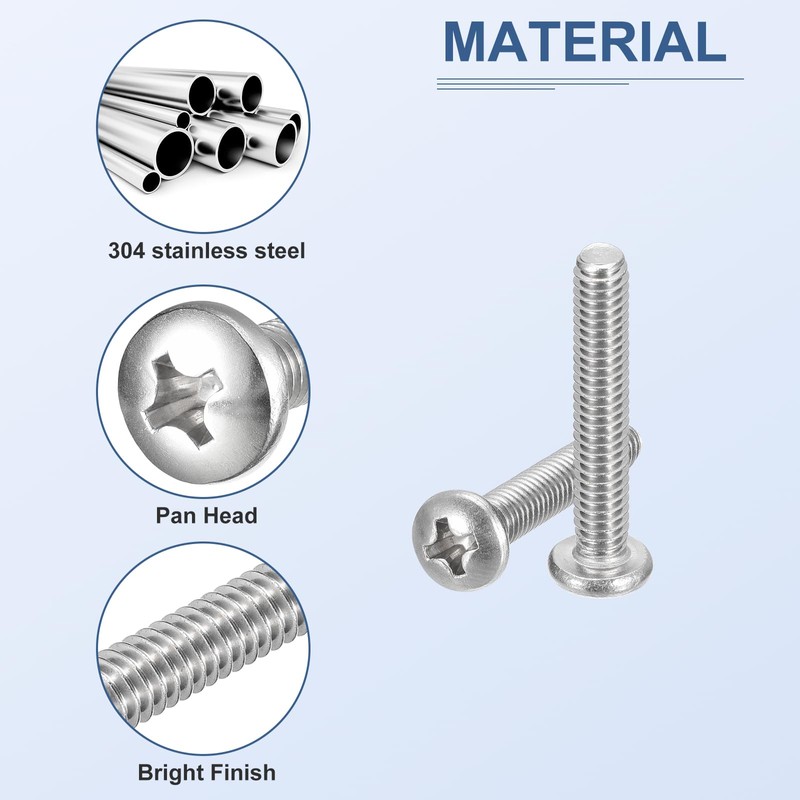 DTGN 1280Pcs Machine Screws Assortment Kit, M2 M2.5 M3 M4