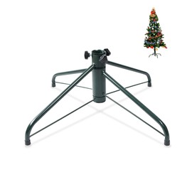 Elfjoy Christmas Tree Stand 19.7 inches Iron Metal Bracket Rubber Pad with Thumb Screw (50cm)