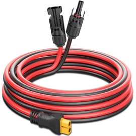 Solar Panel to XT60 Charging Cable(12AWG 15ft), Gonifeto Solar to XT60 Extension Wire for Ecoflow Generator, Solar Connector to Injection Molding XT60 Charging Cord for Portable Power Station