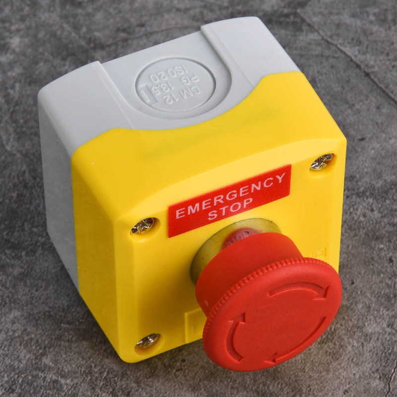 Red Sign Emergency Stop Push Button Switch IP65 Waterproof SP