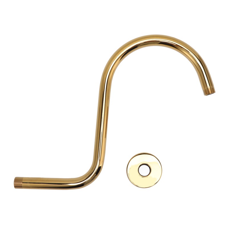 Stainless Steel S Shaped Raised Shower Arm and Flange NPT