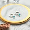 Philip Jones December Birthstone Hoop Earrings Created with Blue Topaz