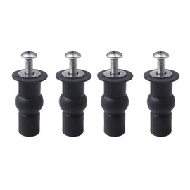 DOETYD 4 PCS Toilet Seat Fittings Expanding Rubber Top Screws Nuts Toilet Seat Hinges for Fixing Toilet Seat WC