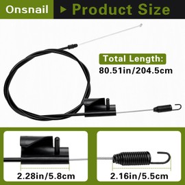 Onsnail MTD 746P06851 Single Speed Forward Cable for Craftsman M205 M220 Troy Bilt TB200 Remington RM214 Black and Decker A2SD 746-06851