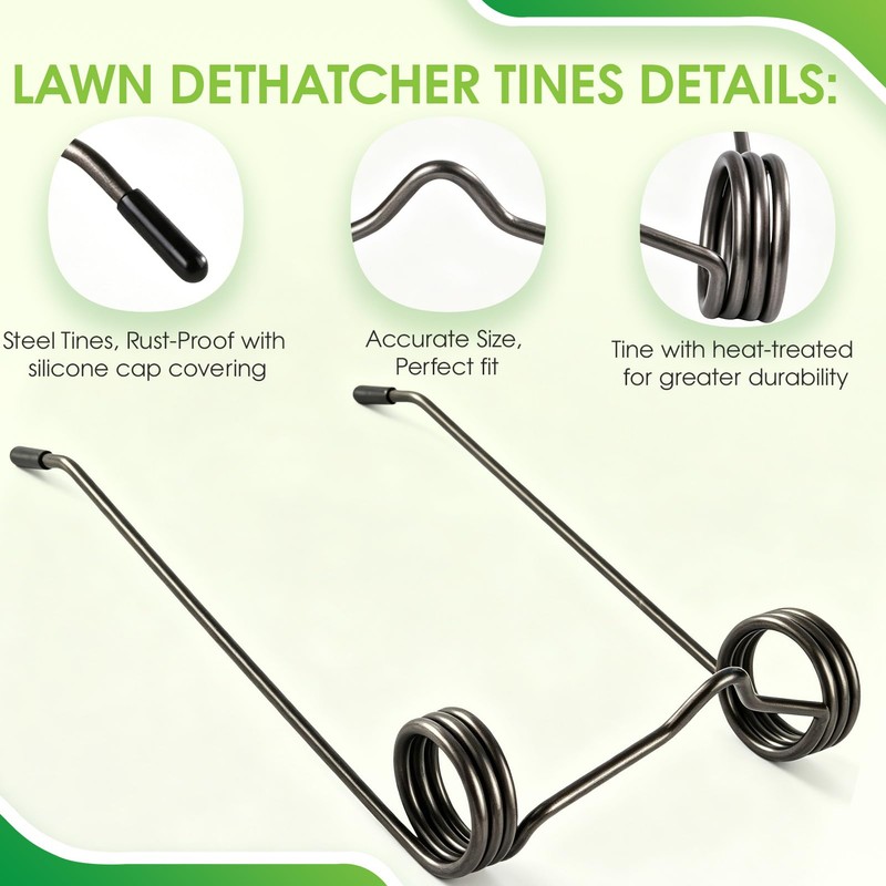 Kaberalty 43783 Dethatcher Spring Tine Replacement 16 Pack