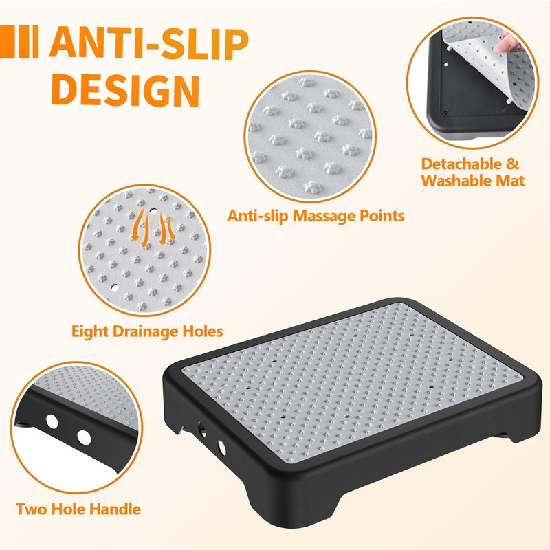 Ronlap One Step Stools for Adults, Portable Safety Step Platform