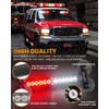 XRIDONSEN 2x 10.7 inch Red White Emergency Lights 24 LED