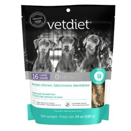 vetdiet Vet Diet Dog Dental Chew Large 16 count Grain & Soy Free