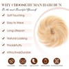 Fullart Human Hair Bun Piece #P27-613 Strawberry Blonde Mixed Bleach
