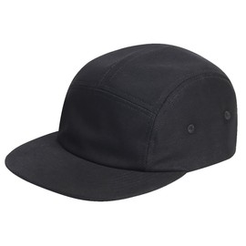 COOLSOME 5 Panels Hat Basic Daily Wear Flat-Bill Cap (US, Numeric, 7 1/2, 7 3/4, Black/L Size)