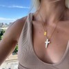 ALRNBY Pearl Cross Necklace for Women Gifts for Christmas Natural