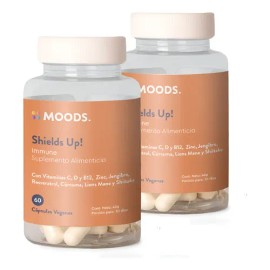 Kit Inmune Vitaminas C D Zinc Jengibre Melena Leon Sabor Sin sabor Moods                                                                              