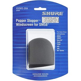 Shure A58WS-GRA Foam Windscreen for All Shure Ball Type Microphones, Gray