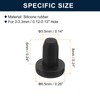 QUARKZMAN Pack of 16 Black Rubber Stoppers, 3.5 mm Plug