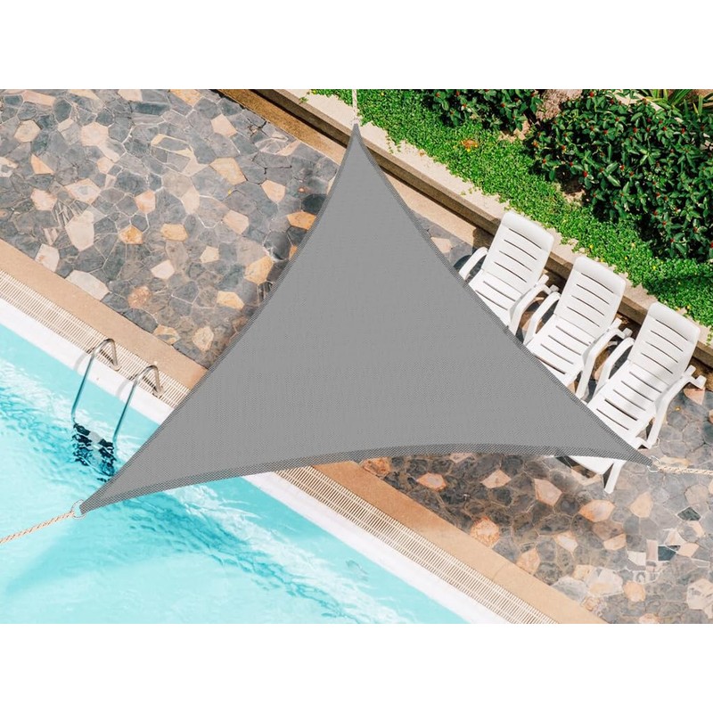 Hitopin 1 x Triangle Parasol Canopy, Triangular Sun Shade, Waterproof