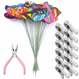 Kleeblatt Butterfly Clip 12pcs - Hair Accessories, Garden Decor, and Outdoor Decorative Stakes - Ideal for Garden & Patio Enhancement