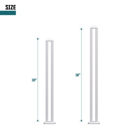 TANG 38.6" H PVC Posts Vinyl Post for Lasting Durability and Easy Installation on Vinyl Picket Fence