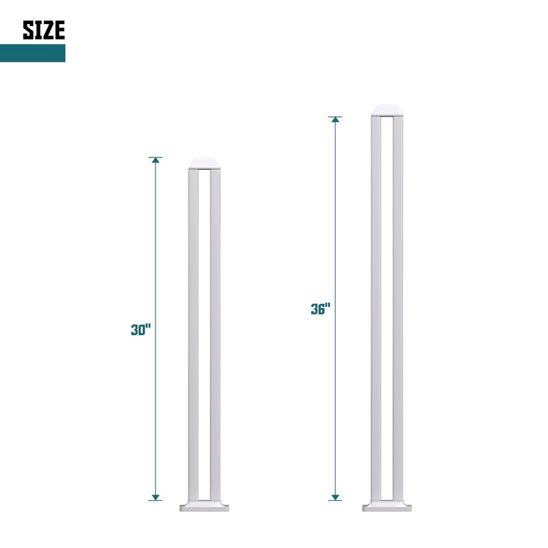 TANG 38.6" H PVC Posts Vinyl Post for Lasting Durability
