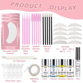 BEYAOBN Wimpernlifting Set,Wimpern Dauerwellen Set,Wimpern Curling Makeup Tools, Semi-Permanent Curling Dauerwelle Welle Eyelash Perm Kit,Wimpernverlängerung Set,Für den DIY Salon,Muttertag,Partys