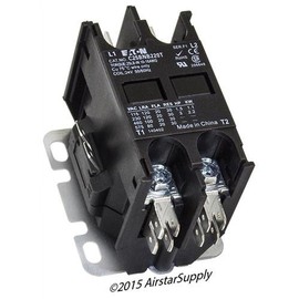 Square D 8910DP12V14 - Replaced by Eaton/Cutler Hammer C25BNB220T Contactor, 2-Pole, 20 Amp, 24 VAC Coil Voltage