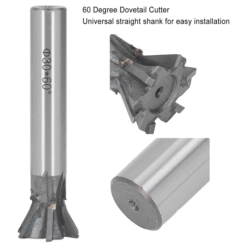 30mm 60 Degree Dovetail Cutter 6 Flute Carbide Slotting Milling