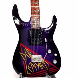 Mini guitar collection natural wood - Def Leppard - Tribute