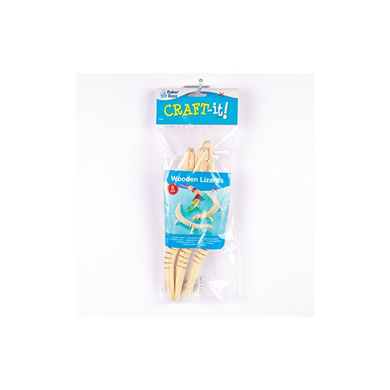 Lucertole Flessibili di Legno Baker Ross (confezione da 3)- Ideale