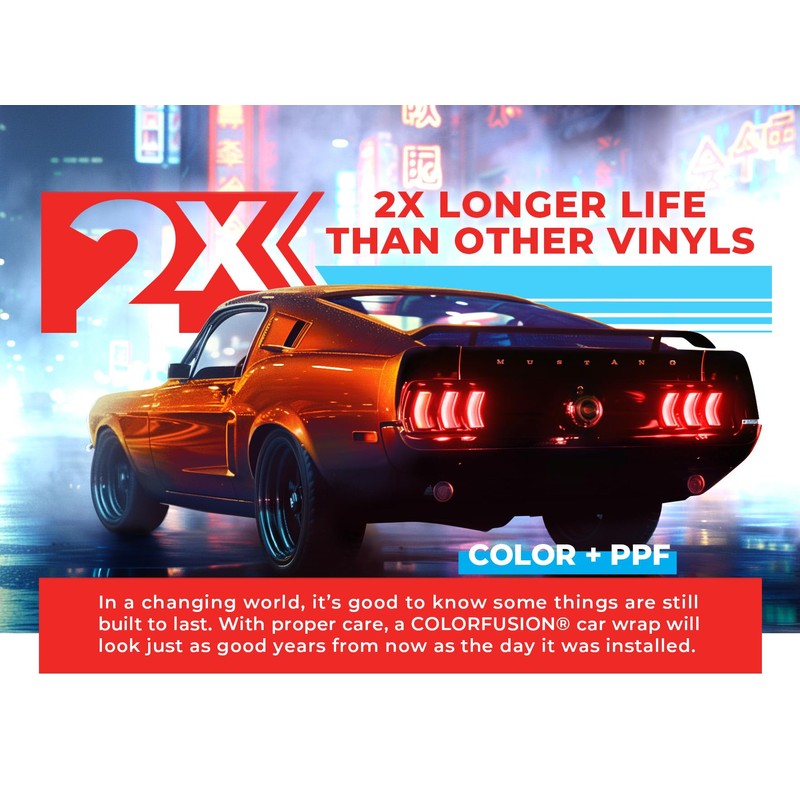 ColorFusion PPF by VViViD, Gloss Flame Orange Dry Apply PPF