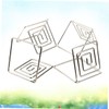 jojofuny 40pcs Square Memo Holders with Base Elegant Table Number