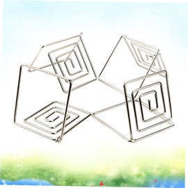 jojofuny 40pcs Square Memo Holders with Base Elegant Table Number Holders for Weddings Restaurants Parties and Events Silver Wire for Notes and Photos