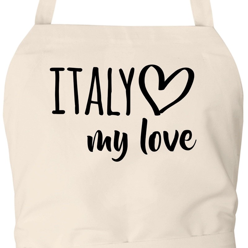 Huuraa Apron Italy My Love Gift Cotton Italy Gift Idea,