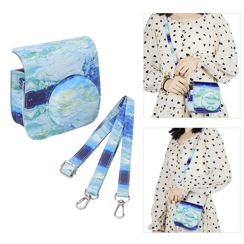 PU Leather Portable Single Shoulder Camera Case Protective Pouch Cover