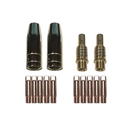 Mig Kit Replacement For Snap On Mig125 Mig135 Welder Parts 2 Gas Nozzles, 2 Diffusers, 10 Contact tips AK15 (.030" MIG KIT)