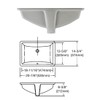 MEJE #202F -20.9 Inch Porcelain Undermount Bathroom Sink, Rectangle Lavatory