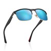 CARFIA Retro Polarized Sunglasses for Men UV Protection Fashion Cool