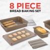 Elbee Home 8-Piece Nonstick Space Saving Bread Baking Pan Set