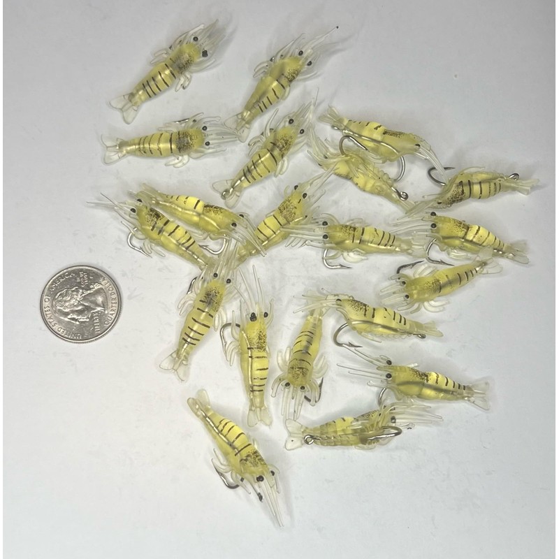 20 Pack tiny shrimps with hook fishing lures