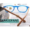 MODFANS 4 Pack Reading Glasses 1.0 Fashion Wood-Look Spring Hinges