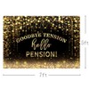 MEHOFOND 7x5ft Happy Retirement Backdrop Goodbye Tension Hello Pension Photography