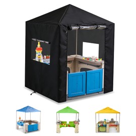 Playhouse Cover, Outdoor Kids Playhouse Covers, 56"W x 56"D x 60"H 600D Heavy Oxford Waterproof Sun Protection Kids Playhouse Year-Round Protective Cover