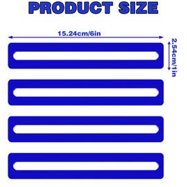 CYUXING 4 Piece Mahjong Line Finder Mahjong Map Line Guide Bright Acrylic Reader Ruler Marker Strips Tracker Accessories Gifts for American Beginners Blue