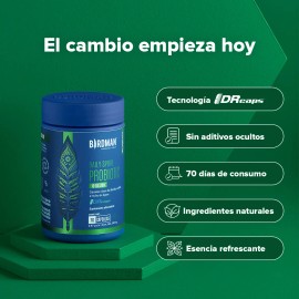Birdman Daily Spore Probiotic | Probióticos con 10 Billones de UFC | Sin Aditivos | 140 Porciones | 140 Cápsulas